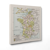 Antica Mappa Politica della Francia nel 1328 - Anno realizzazione 1894